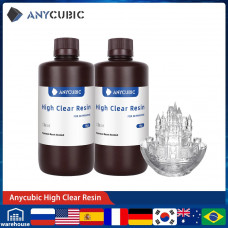 Фотополимерная смола High Clear  Resin прозрачная  1 кг от Anycubic 365-405нм.